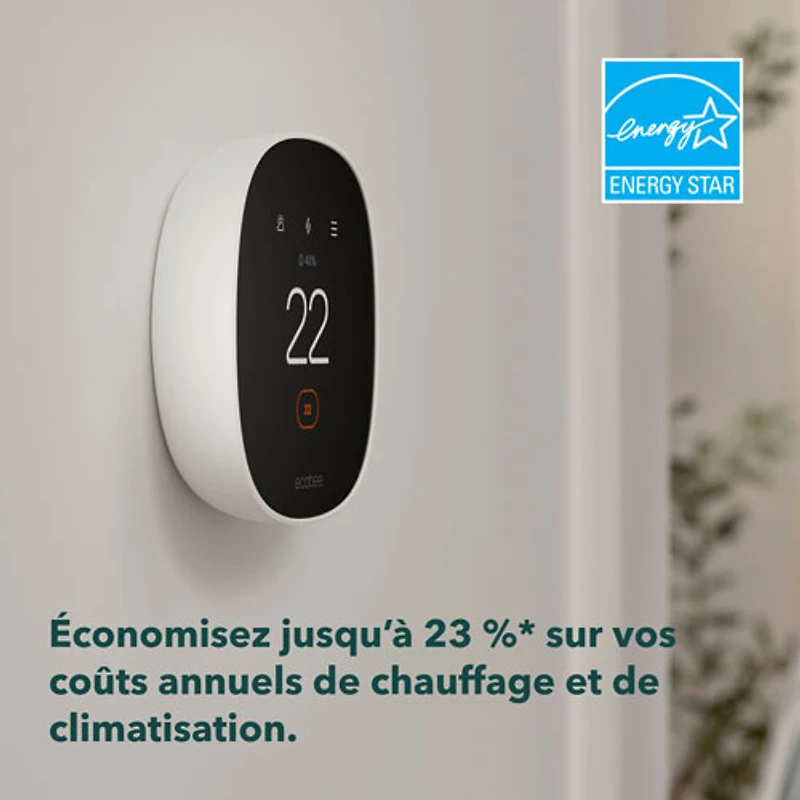 ecobee Smart Thermostat Essential Wi-Fi Smart Thermostat - White
