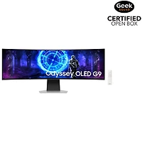 Boîte ouverte - Moniteur de jeu G-Sync/FreeSync DELO incurvé QHD 240 Hz 0,03 ms gris à gris 49 po Odyssey G9 de Samsung - Argenté