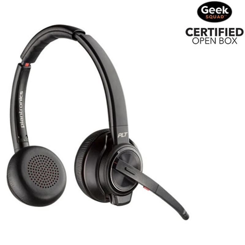 Boîte ouverte - Casque d'écoute Bluetooth sans fil à suppression du bruit Poly Savi 8220 avec micro de HP - Noir