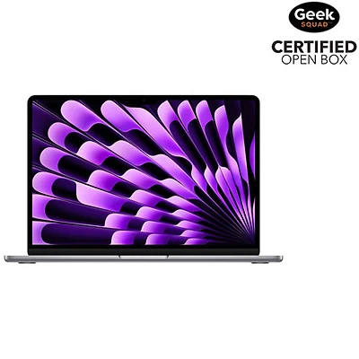 Open Box - Apple MacBook Air 13.6" w/ Touch ID (Fall 2024) - Space Grey (Apple M3 / 24GB RAM / 512GB SSD) - En