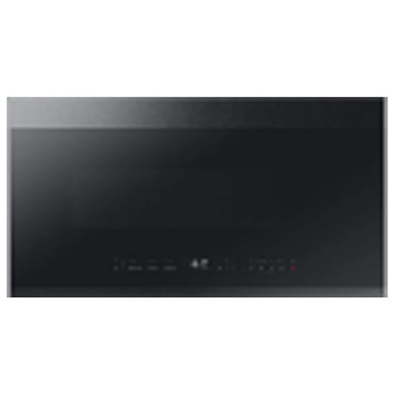 Open Box - Samsung BESPOKE Over-The-Range Microwave - 2.1 Cu. Ft. - Black Matte Steel - Scratch & Dent