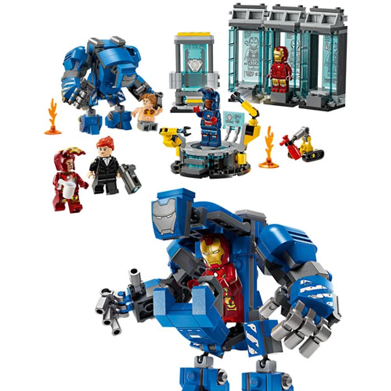 LEGO Marvel : Le laboratoire d'Iron Man : la salle des armures - 384 pièces (76315)