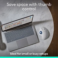 Souris ergonomique sans fil à boule de commande 2000 ppp Ergo M575S de Logitech - Blanc cassé