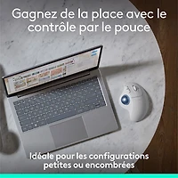 Souris ergonomique sans fil à boule de commande 2000 ppp Ergo M575S de Logitech - Blanc cassé