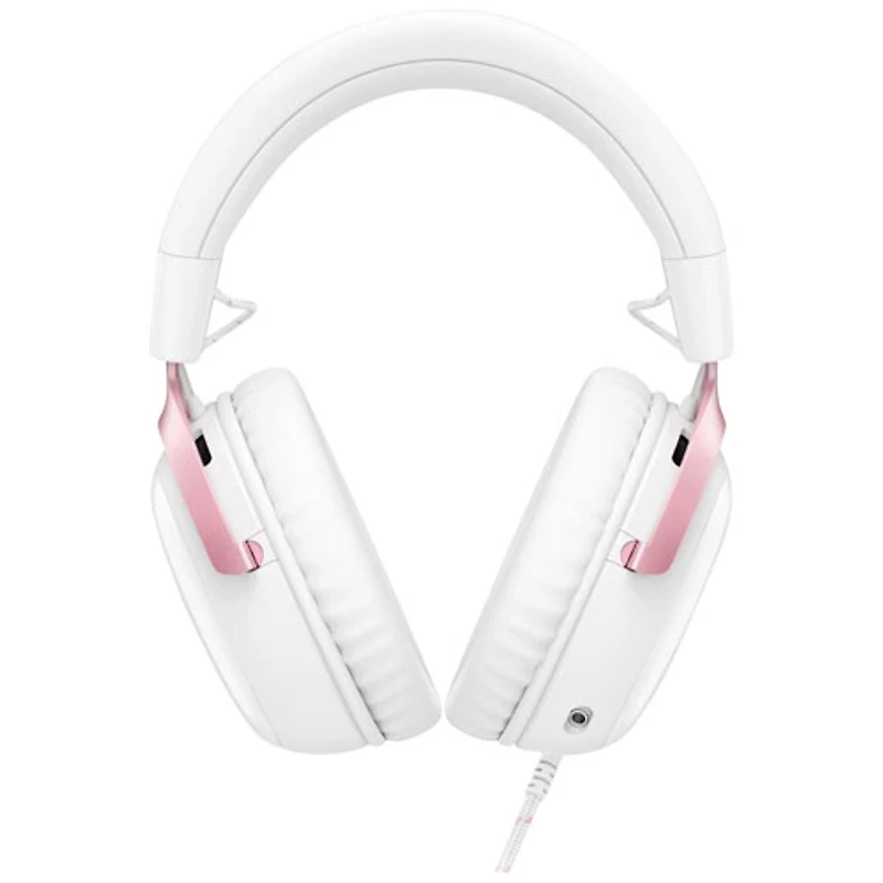 Casque de jeu avec fil Cloud III de HyperX - Blanc/Rose