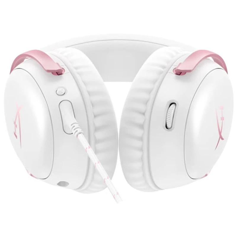 Casque de jeu avec fil Cloud III de HyperX - Blanc/Rose