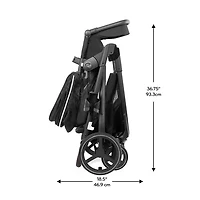 Evenflo Shyft Intuiti+ Travel System with Revolve180 LiteMax NXT SensorySoothe Infant Car Seat - Black