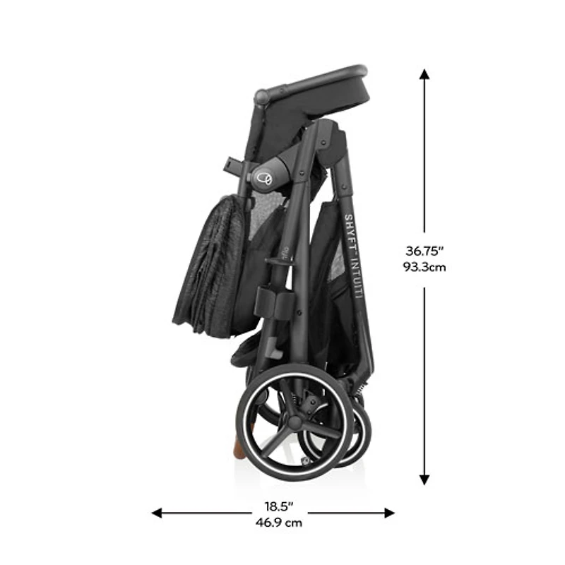 Evenflo Shyft Intuiti Travel System with Revolve180 LiteMax NXT Infant Car Seat - Black