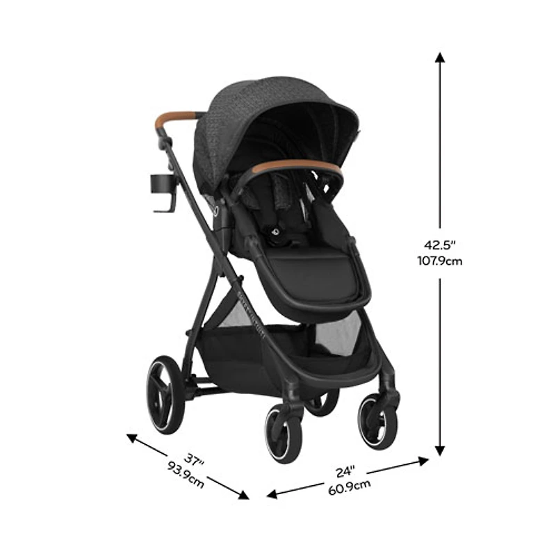 Evenflo Shyft Intuiti Travel System with Revolve180 LiteMax NXT Infant Car Seat - Black