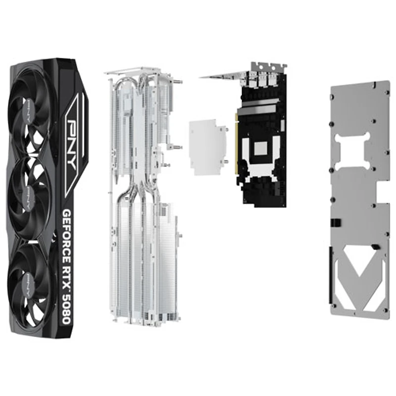 Carte graphique GeForce RTX 5080 de PNY avec mémoire GDDR7 de 16 Go