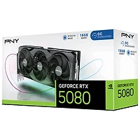 Carte graphique GeForce RTX 5080 de PNY avec mémoire GDDR7 de 16 Go