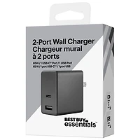 Best Buy Essentials 65W USB-C/USB-A Wall Charger Kit (BE-PW65ACB25-C) - Only at Best Buy