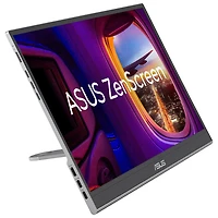 Moniteur DEL DELO HD intégrale 60 Hz 15,6 po avec temps de réponse gris à gris de 1 ms ZenScreen d'ASUS (MQ16AHE)