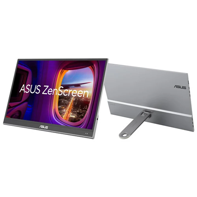 Moniteur DEL DELO HD intégrale 60 Hz 15,6 po avec temps de réponse gris à gris de 1 ms ZenScreen d'ASUS (MQ16AHE)