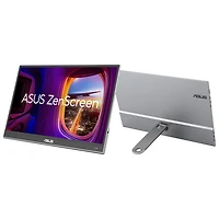 Moniteur DEL DELO HD intégrale 60 Hz 15,6 po avec temps de réponse gris à gris de 1 ms ZenScreen d'ASUS (MQ16AHE)