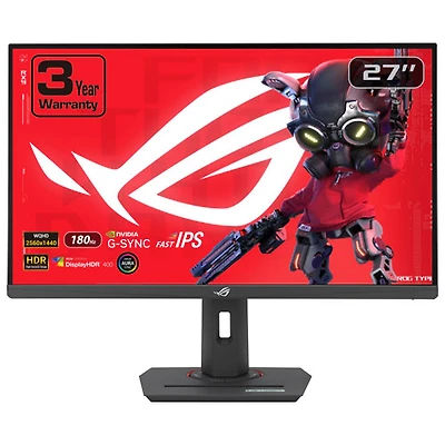Moniteur de jeu DEL IPS QHD 180 Hz 27 po avec temps de réponse gris à gris de 1 ms ROG Strix d'ASUS (XG27ACG)