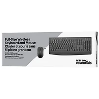 Best Buy Essentials Wireless 2.4G Ergonomic Keyboard & Mouse Combo - English