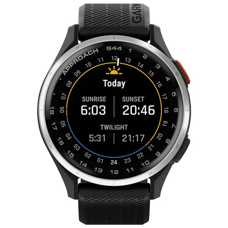 Montre de golf intelligente AMOLED 45 mm Approach S44 de Garmin - Noir