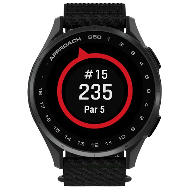 Garmin Approach S50 45mm AMOLED GPS Golf Smartwatch - Black