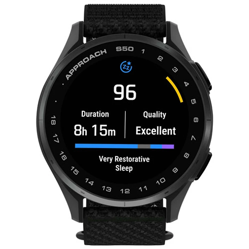 Montre de golf intelligente GPS AMOLED de 45 mm Approach S50 de Garmin - Noir
