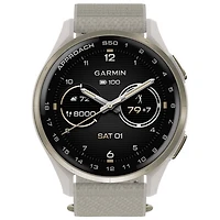 Montre de golf intelligente GPS AMOLED de 45 mm Approach S50 de Garmin - Ivoire