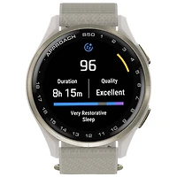 Montre de golf intelligente GPS AMOLED de 45 mm Approach S50 de Garmin - Ivoire