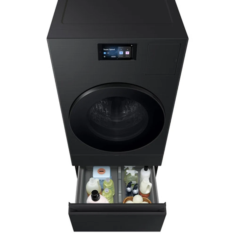 Samsung 6.1 Cu. Ft. Vented Electric Washer & Dryer Combo (WD90F53AVBAC) - Brushed Black