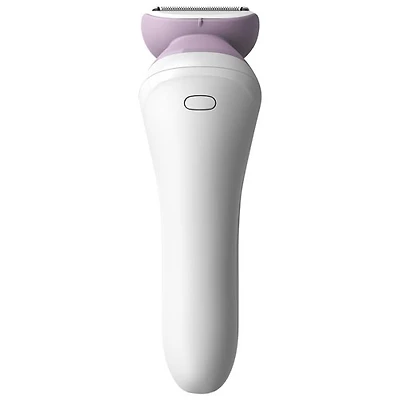 Rasoir électrique féminin pour peau sèche/humide série 6000 de Philips (BRL136/00) - Blanc/Rose