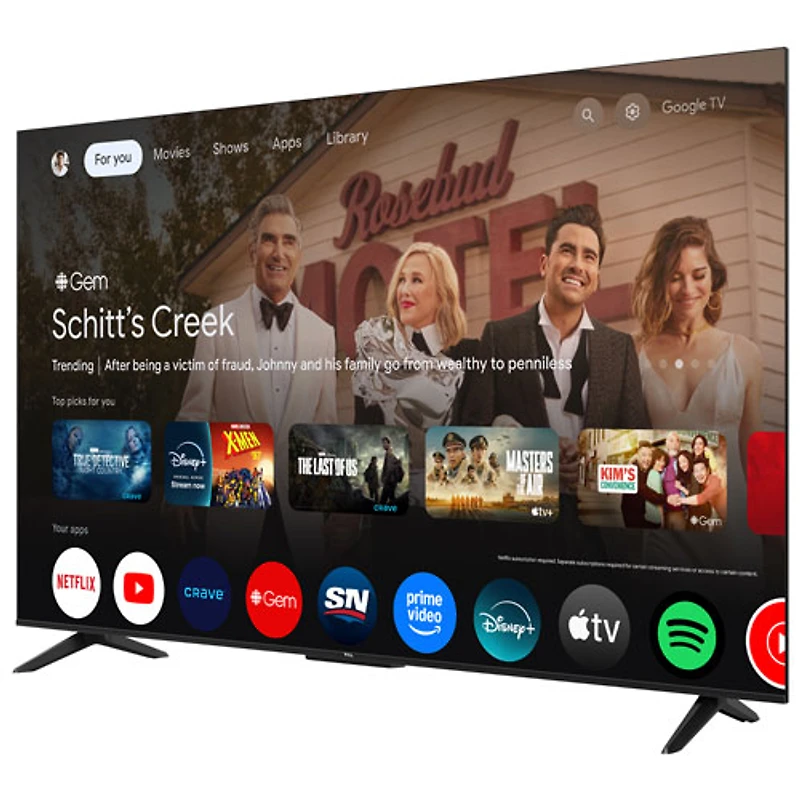 Téléviseur intelligent Google DEL HDR UHD 4K de 55 po série S45K de TCL (55S45K) - 2025