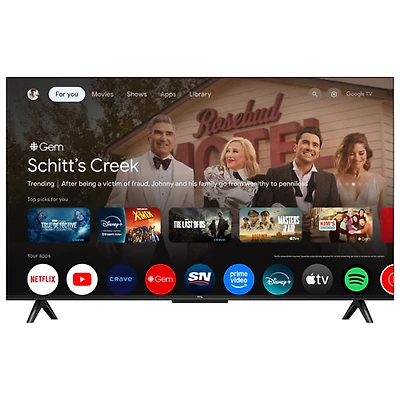 Téléviseur intelligent Google DEL HDR UHD 4K de 43 po série S45K de TCL (43S45K) - 2025