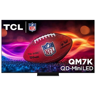 Téléviseur intelligent Google QD mini-DEL HDR UHD 4K de 75 po série QM7K de 85 po de TCL (75QM7K) - 2025