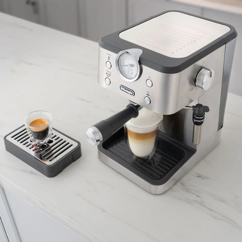 De’Longhi Linea Classic Espresso Machine - Stainless & Grey