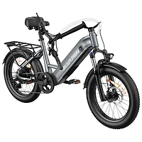 Blutron EB750S Electric Utility Bike (500W Motor / Up to 70km Battery Range / 32km/h Top Speed) - Future Grey - Only at Best Buy