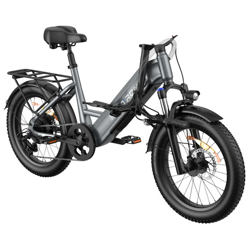 Blutron EB750S Electric Utility Bike (500W Motor / Up to 70km Battery Range / 32km/h Top Speed) - Future Grey - Only at Best Buy