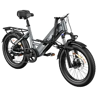 Blutron EB750S Electric Utility Bike (500W Motor / Up to 70km Battery Range / 32km/h Top Speed) - Future Grey - Only at Best Buy