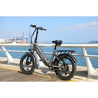 Blutron EB750S Electric Utility Bike (500W Motor / Up to 70km Battery Range / 32km/h Top Speed) - Future Grey - Only at Best Buy