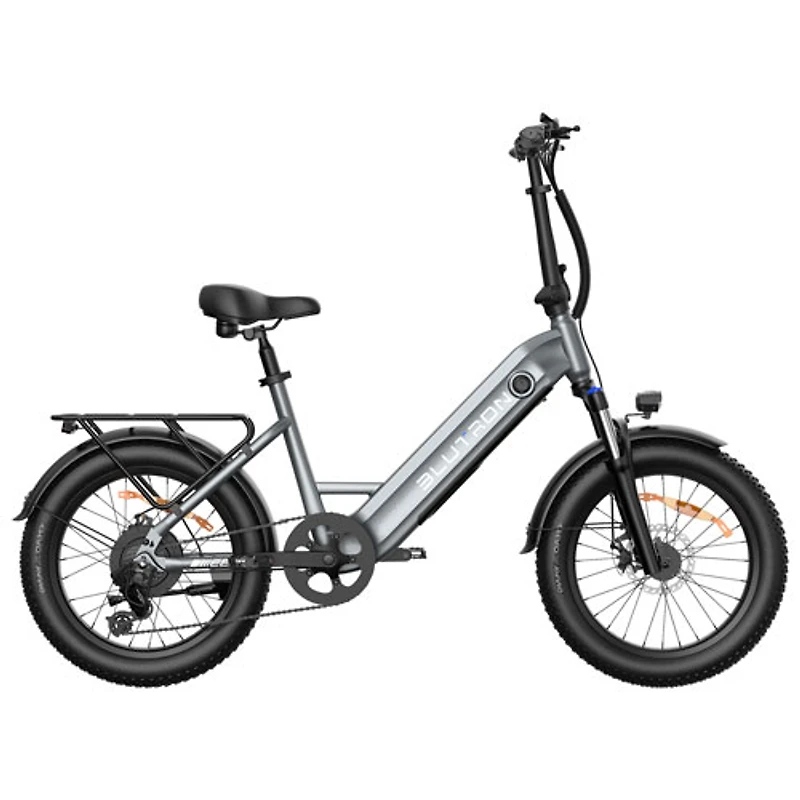 Blutron EB750S Electric Utility Bike (500W Motor / Up to 70km Battery Range / 32km/h Top Speed) - Future Grey - Only at Best Buy