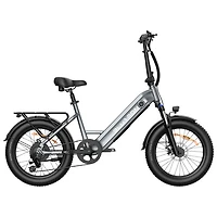Blutron EB750S Electric Utility Bike (500W Motor / Up to 70km Battery Range / 32km/h Top Speed) - Future Grey - Only at Best Buy