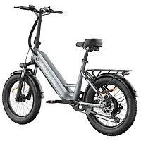 Blutron EB750S Electric Utility Bike (500W Motor / Up to 70km Battery Range / 32km/h Top Speed) - Future Grey - Only at Best Buy