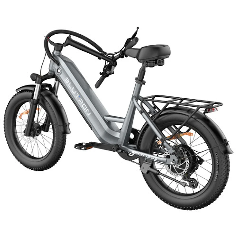 Blutron EB750S Electric Utility Bike (500W Motor / Up to 70km Battery Range / 32km/h Top Speed) - Future Grey - Only at Best Buy