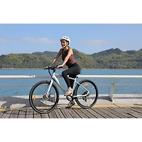 Blutron EB570 Electric Commuter Bike (350W Motor / Up to 50km Battery Range / 32km/h Top Speed) - Azure Blue - Only at Best Buy