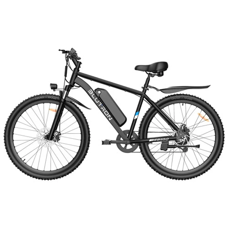 Blutron EB550 Electric Mountain Bike (500W Motor / Up to 60km Battery Range / 32km/h Top Speed) - Gilt Black - Only at Best Buy