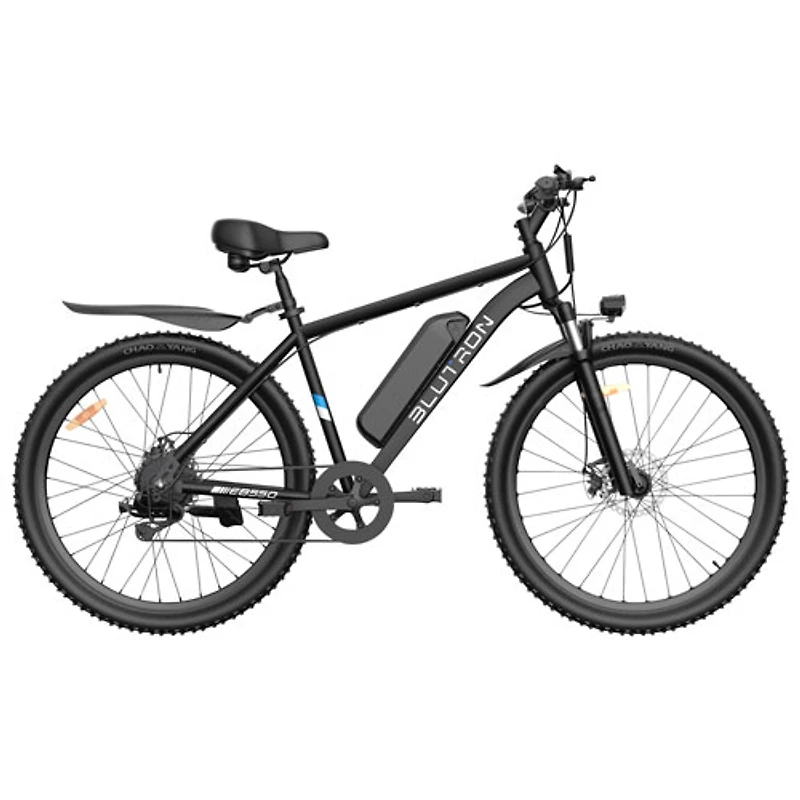 Blutron EB550 Electric Mountain Bike (500W Motor / Up to 60km Battery Range / 32km/h Top Speed) - Gilt Black - Only at Best Buy