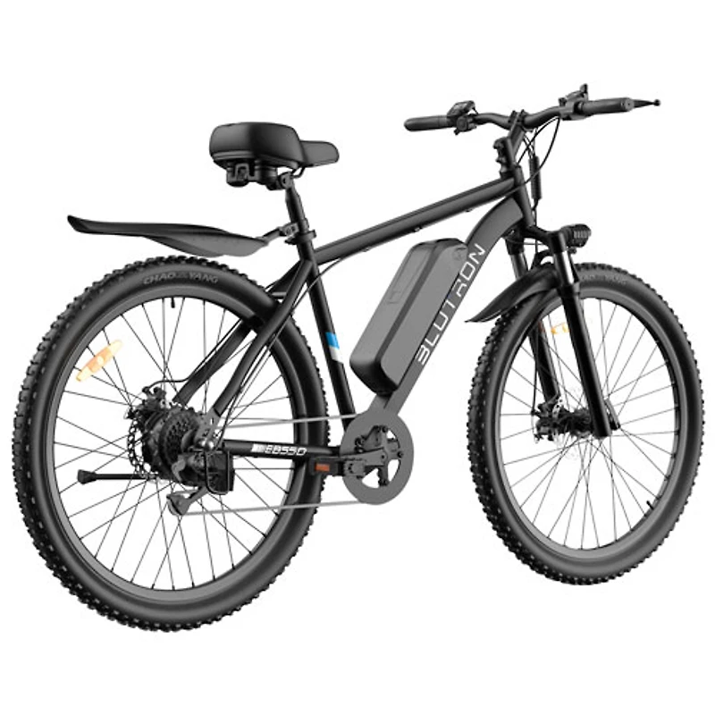Blutron EB550 Electric Mountain Bike (500W Motor / Up to 60km Battery Range / 32km/h Top Speed) - Gilt Black - Only at Best Buy