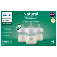Philips Avent Glass Natural 4 oz. Baby Bottle Set - 3 Pack