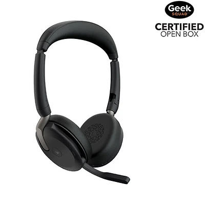 Open Box - Jabra Evolve2 65 Flex On-Ear Active Noise Cancelling Truly Wireless Bluetooth 5.2 Headset w/Mic