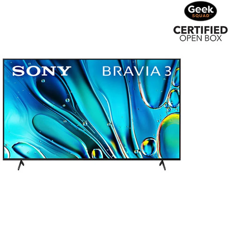 Boîte ouverte - Téléviseur intelligent Google HDR DEL UHD 4K de 85 po Bravia 3 série S30B de Sony (K85S30B) - 2024