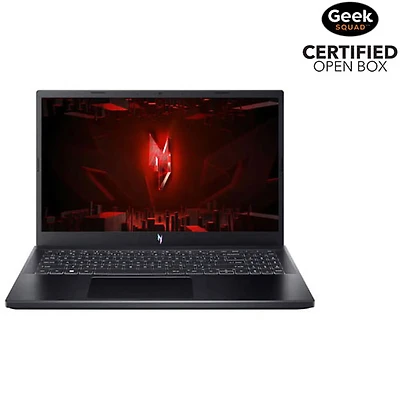 Boîte ouverte - Portable de jeu de 15,6 po Nitro V 15 d'Acer - Noir (Ryzen 7 7735 d'AMD/RAM 16 Go/SSD 512 Go/RTX 3050/Windows 11)