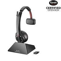 Boîte ouverte - Casque 100 % sans fil Bluetooth à suppression du bruit Poly Savi 8210 de HP - Noir (77T31AA#ABA)