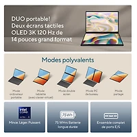 ASUS Zenbook DUO 14" Touchscreen 2-in-1 Laptop - Inkwell Grey (Intel Core Ultra 9/32GB RAM/1TB SSD/Win 11)